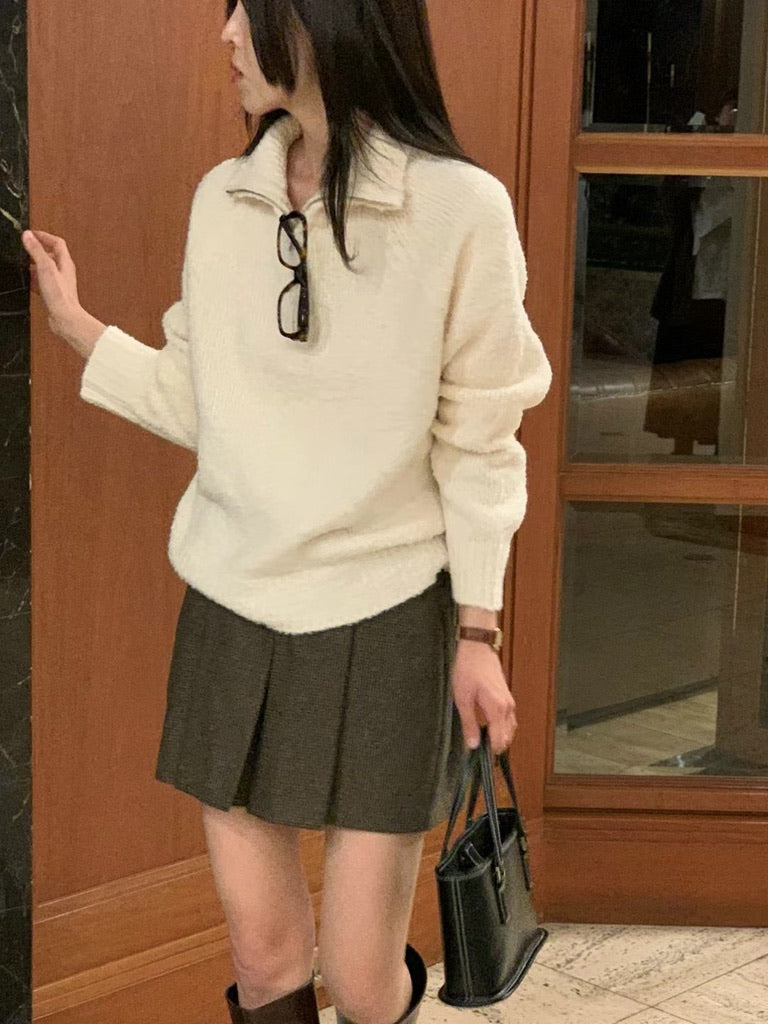 休閒百搭Half zip sweatshirt