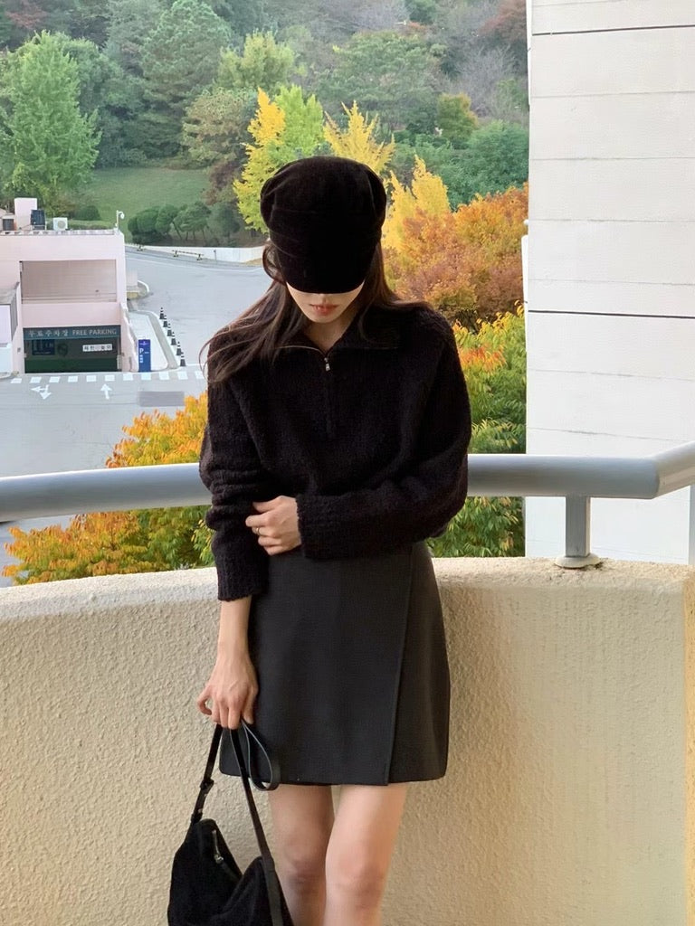 休閒百搭Half zip sweatshirt